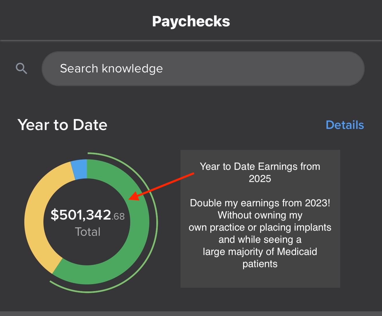 2025 earnings $501,342